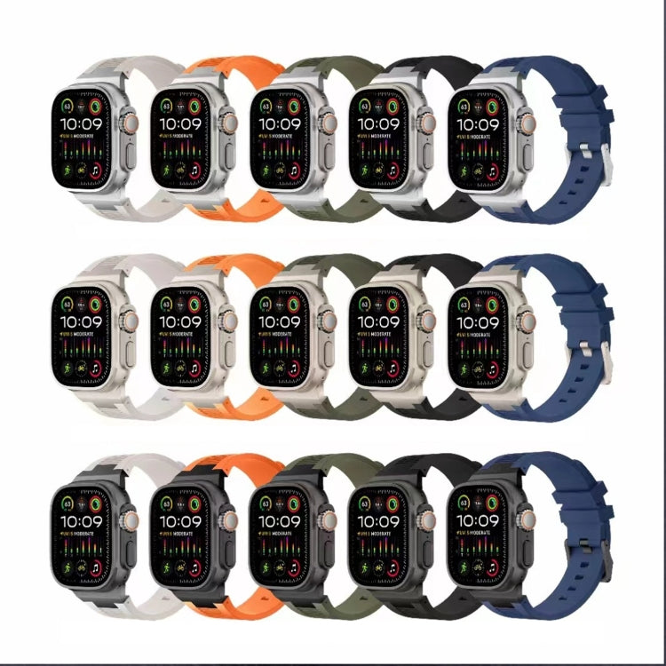 Bracelet de montre en silicone liquide Loners, pour Apple Watch Ultra 49mm, pour Apple Watch Series 8 45mm, pour Apple Watch SE 2022 44mm