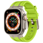 Bracelet de montre en silicone liquide grain de pierre, pour Apple Watch SE 2023 44mm, pour Apple Watch Ultra 2 49mm, pour Apple Watch Series 9 45mm, pour Apple Watch Ultra 49mm