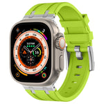 Bracelet de montre en silicone liquide grain de pierre, pour Apple Watch SE 2023 44mm, pour Apple Watch Ultra 2 49mm, pour Apple Watch Series 9 45mm, pour Apple Watch Ultra 49mm