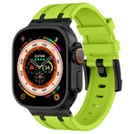 Bracelet de montre en silicone liquide grain de pierre, pour Apple Watch SE 2023 44mm, pour Apple Watch Ultra 2 49mm, pour Apple Watch Series 9 45mm, pour Apple Watch Ultra 49mm