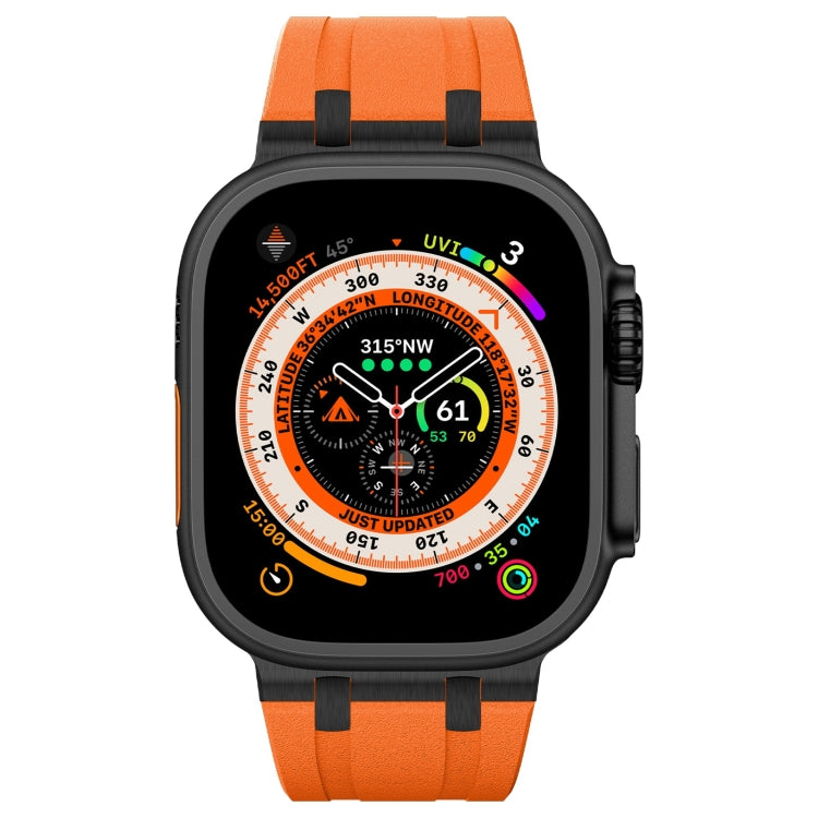 Bracelet de montre en silicone liquide grain de pierre, pour Apple Watch Series 8 45mm, pour Apple Watch SE 2022 44mm, pour Apple Watch Series 7 45mm, pour Apple Watch SE 44mm