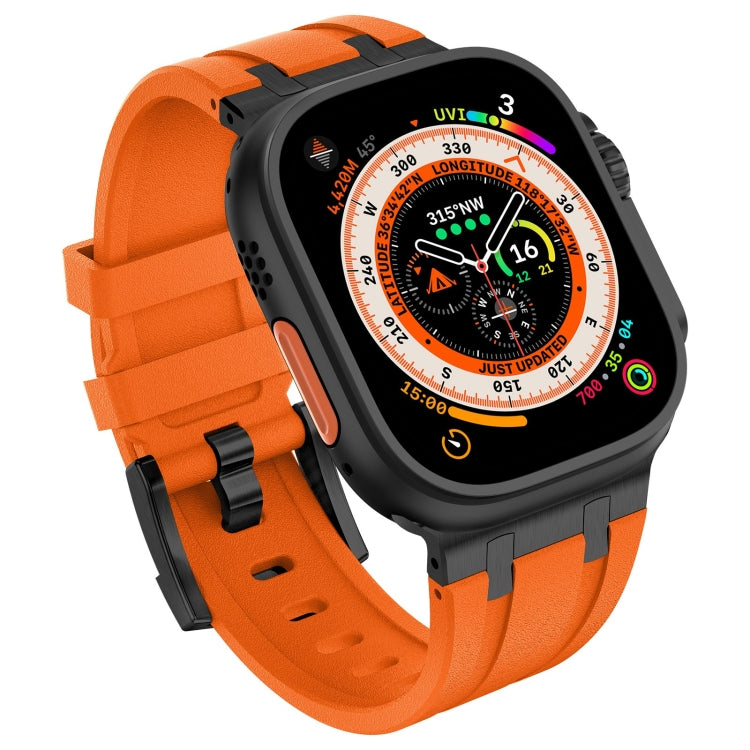 Bracelet de montre en silicone liquide grain de pierre, pour Apple Watch Series 8 45mm, pour Apple Watch SE 2022 44mm, pour Apple Watch Series 7 45mm, pour Apple Watch SE 44mm