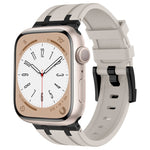 Bracelet de montre en silicone liquide grain de pierre, pour Apple Watch Series 8 45mm, pour Apple Watch SE 2022 44mm, pour Apple Watch Series 7 45mm, pour Apple Watch SE 44mm
