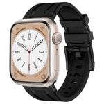 Bracelet de montre en silicone liquide grain de pierre, pour Apple Watch Series 8 45mm, pour Apple Watch SE 2022 44mm, pour Apple Watch Series 7 45mm, pour Apple Watch SE 44mm