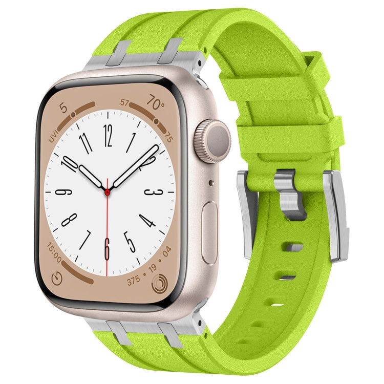 Bracelet de montre en silicone liquide grain de pierre, pour Apple Watch Series 8 45mm, pour Apple Watch SE 2022 44mm, pour Apple Watch Series 7 45mm, pour Apple Watch SE 44mm