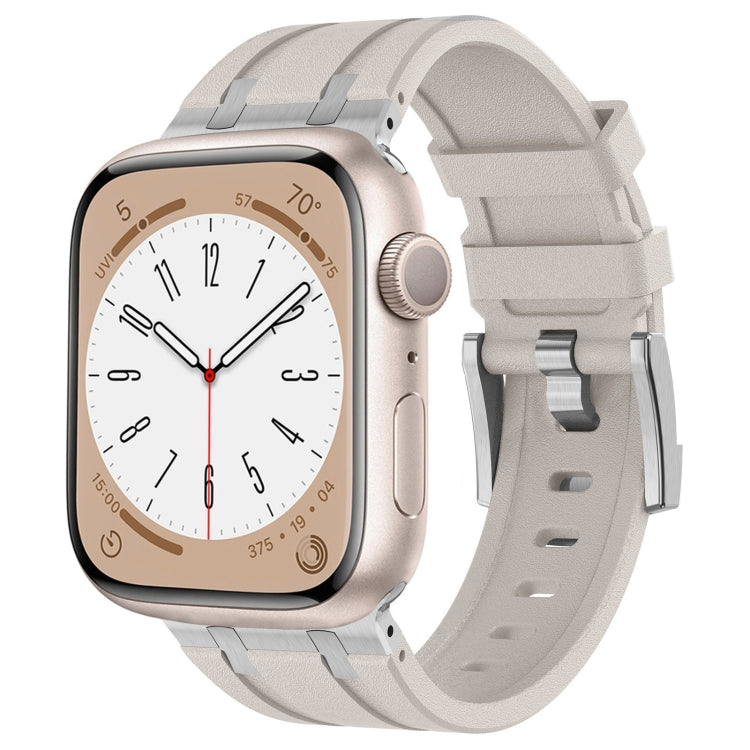 Bracelet de montre en silicone liquide grain de pierre, pour Apple Watch Series 8 45mm, pour Apple Watch SE 2022 44mm, pour Apple Watch Series 7 45mm, pour Apple Watch SE 44mm