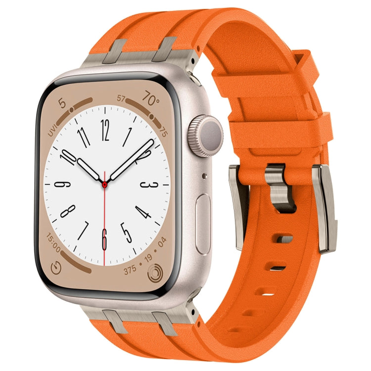 Bracelet de montre en silicone liquide grain de pierre, Pour Apple Watch Series 6 44 mm, Pour Apple Watch Series 5 44 mm, Pour Apple Watch Series 4 44 mm, Pour Apple Watch Series 3 42 mm