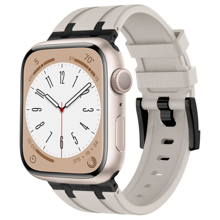 Bracelet de montre en silicone liquide grain de pierre, Pour Apple Watch Series 6 44 mm, Pour Apple Watch Series 5 44 mm, Pour Apple Watch Series 4 44 mm, Pour Apple Watch Series 3 42 mm