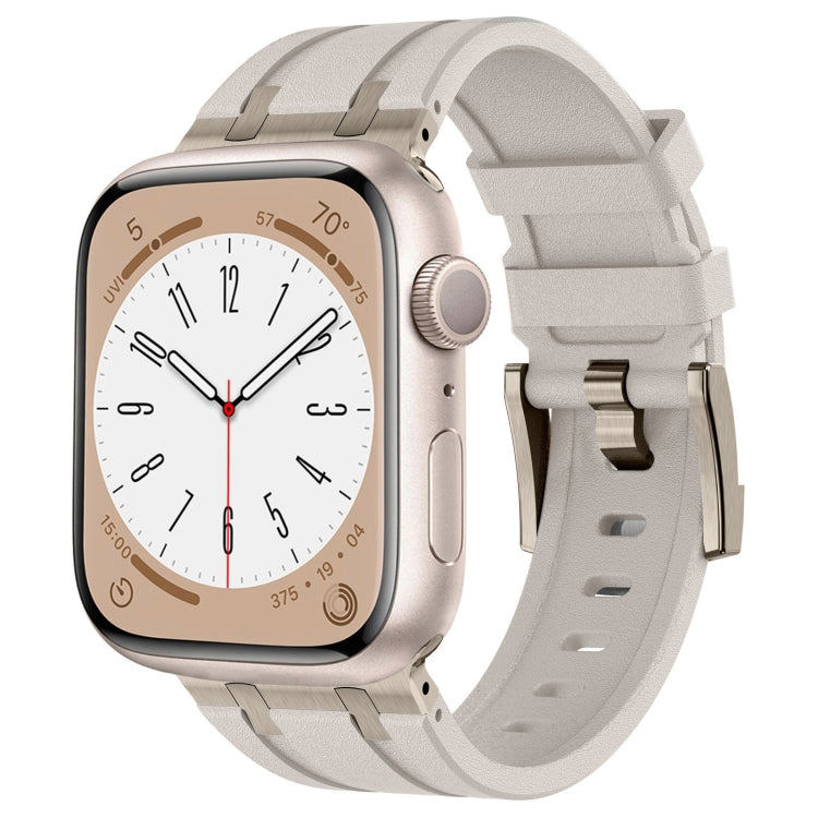Bracelet de montre en silicone liquide grain de pierre, Pour Apple Watch Series 6 44 mm, Pour Apple Watch Series 5 44 mm, Pour Apple Watch Series 4 44 mm, Pour Apple Watch Series 3 42 mm