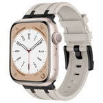 Stone Grain Liquid Silicone Watch Band, For Apple Watch Series 2 42mm, For Apple Watch 42mm