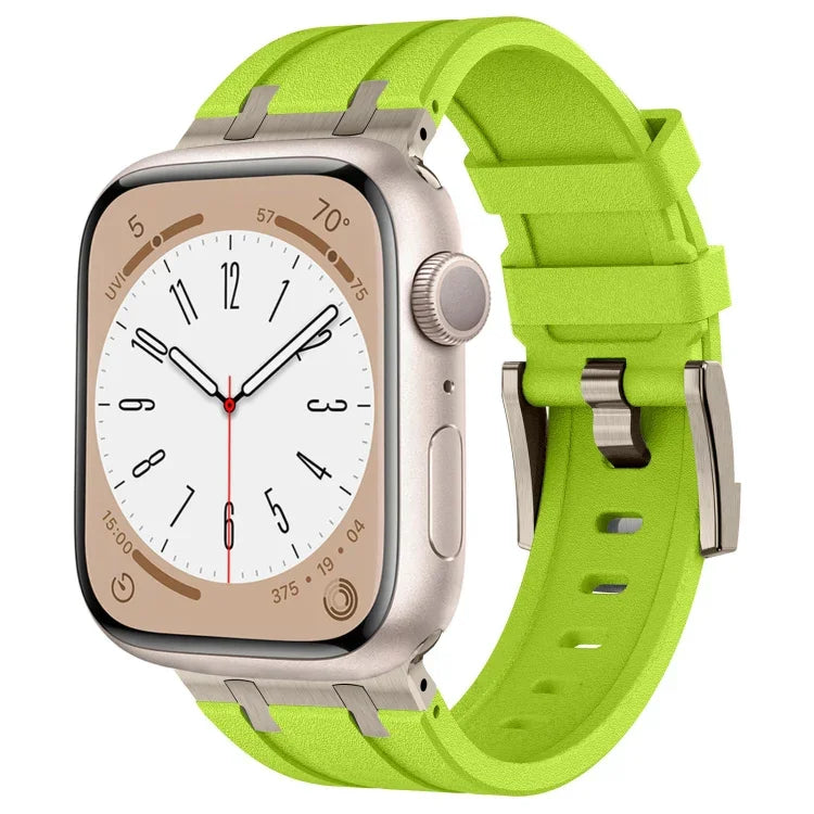 Stone Grain Liquid Silicone Watch Band, For Apple Watch Series 2 42mm, For Apple Watch 42mm