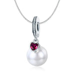 S925 Argent Sterling Perle Coeur Pendentif Bracelet Collier Accessoires DIY