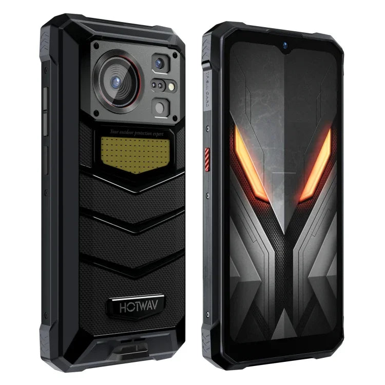 Téléphone robuste HOTWAV W11, vision nocturne, batterie 20 800 mAh, écran 6,6 pouces, Android 13, processeur octa-core MT8788, réseau 4G, OTG, enregistrement des appels, 6 Go de RAM + 256 Go de stockage