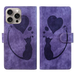 Étui de téléphone en cuir gaufré Pen Heart Cat, Pour iPhone 14 Plus, Pour iPhone 14, Pour iPhone 14 Pro, Pour iPhone 14 Pro Max, Pour iPhone 7 / 8 / SE 2022, Pour iPhone 13 Pro Max, Pour iPhone 13 Pro, Pour iPhone 13