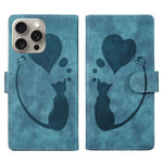 Étui de téléphone en cuir gaufré Pen Heart Cat, Pour iPhone 14 Plus, Pour iPhone 14, Pour iPhone 14 Pro, Pour iPhone 14 Pro Max, Pour iPhone 7 / 8 / SE 2022, Pour iPhone 13 Pro Max, Pour iPhone 13 Pro, Pour iPhone 13