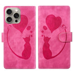Étui de téléphone en cuir gaufré Pen Heart Cat, Pour iPhone 14 Plus, Pour iPhone 14, Pour iPhone 14 Pro, Pour iPhone 14 Pro Max, Pour iPhone 7 / 8 / SE 2022, Pour iPhone 13 Pro Max, Pour iPhone 13 Pro, Pour iPhone 13