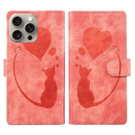 Étui de téléphone en cuir gaufré Pen Heart Cat, Pour iPhone 14 Plus, Pour iPhone 14, Pour iPhone 14 Pro, Pour iPhone 14 Pro Max, Pour iPhone 7 / 8 / SE 2022, Pour iPhone 13 Pro Max, Pour iPhone 13 Pro, Pour iPhone 13