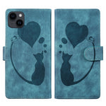 Coque de téléphone en cuir embossé stylo cœur chat, pour iPhone 13 mini, pour iPhone 12, pour iPhone 12 Pro Max, pour iPhone 12 Pro, pour iPhone 12 mini, pour iPhone 11 Pro Max, pour iPhone 11, pour iPhone 11 Pro