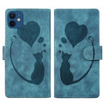 Coque de téléphone en cuir embossé stylo cœur chat, pour iPhone 13 mini, pour iPhone 12, pour iPhone 12 Pro Max, pour iPhone 12 Pro, pour iPhone 12 mini, pour iPhone 11 Pro Max, pour iPhone 11, pour iPhone 11 Pro