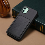 Étui de téléphone avec porte-cartes double et texture de veau D04, pour iPhone 11, pour iPhone 11 Pro, pour iPhone X / XS, pour iPhone XR, pour iPhone XS Max, pour iPhone 7 Plus / 8 Plus