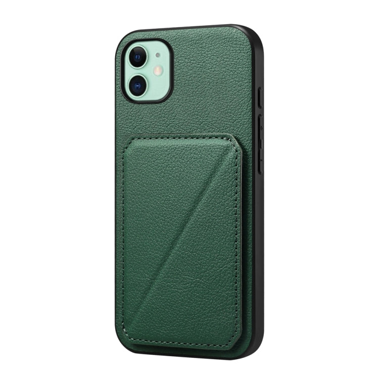 Étui de téléphone avec porte-cartes double et texture de veau D04, pour iPhone 11, pour iPhone 11 Pro, pour iPhone X / XS, pour iPhone XR, pour iPhone XS Max, pour iPhone 7 Plus / 8 Plus