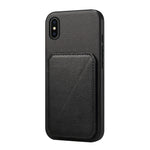 Étui de téléphone avec porte-cartes double et texture de veau D04, pour iPhone 11, pour iPhone 11 Pro, pour iPhone X / XS, pour iPhone XR, pour iPhone XS Max, pour iPhone 7 Plus / 8 Plus