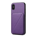 Étui de téléphone avec porte-cartes double et texture de veau D04, pour iPhone 11, pour iPhone 11 Pro, pour iPhone X / XS, pour iPhone XR, pour iPhone XS Max, pour iPhone 7 Plus / 8 Plus