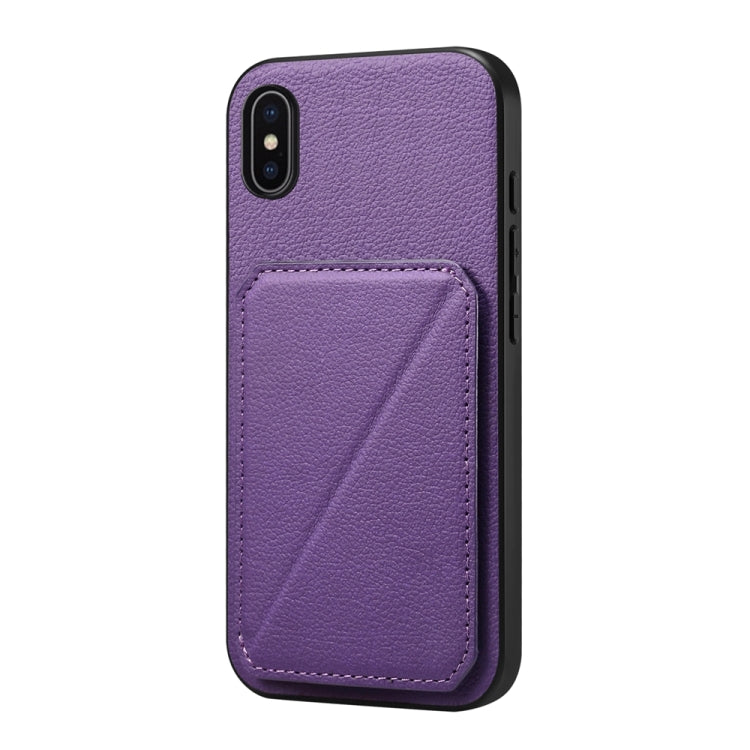 Étui de téléphone avec porte-cartes double et texture de veau D04, pour iPhone 11, pour iPhone 11 Pro, pour iPhone X / XS, pour iPhone XR, pour iPhone XS Max, pour iPhone 7 Plus / 8 Plus