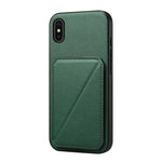 Étui de téléphone avec porte-cartes double et texture de veau D04, pour iPhone 11, pour iPhone 11 Pro, pour iPhone X / XS, pour iPhone XR, pour iPhone XS Max, pour iPhone 7 Plus / 8 Plus