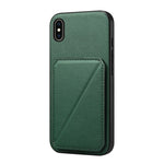 Étui de téléphone avec porte-cartes double et texture de veau D04, pour iPhone 11, pour iPhone 11 Pro, pour iPhone X / XS, pour iPhone XR, pour iPhone XS Max, pour iPhone 7 Plus / 8 Plus