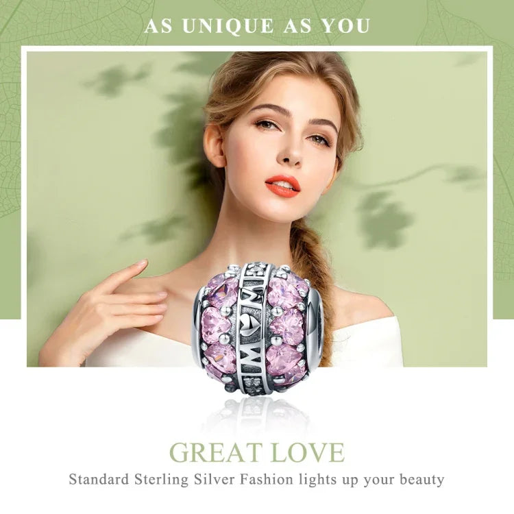 Pendentif en argent sterling S925 Perles Grand Amour DIY Accessoires pour bracelet et collier