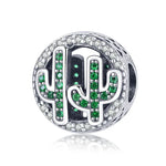 Pendentif Cactus Vigor en Argent Sterling S925 Perles Accessoires DIY pour Bracelet Collier