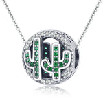 Pendentif Cactus Vigor en Argent Sterling S925 Perles Accessoires DIY pour Bracelet Collier