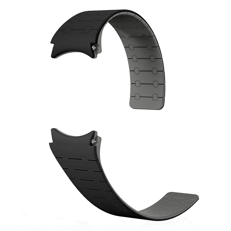 Bracelet de montre magnétique en silicone à boucle bicolore, pour Samsung Galaxy Watch 6 / 5 / 4