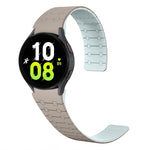 Bracelet de montre magnétique en silicone à boucle bicolore, pour Samsung Galaxy Watch 6 / 5 / 4
