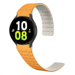 Bracelet de montre magnétique en silicone à boucle bicolore, pour Samsung Galaxy Watch 6 / 5 / 4