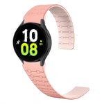 Bracelet de montre magnétique en silicone à boucle bicolore, pour Samsung Galaxy Watch 6 / 5 / 4