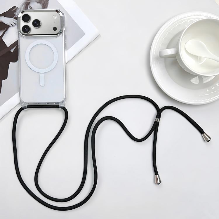 Coque de téléphone MagSafe magnétique en PC + TPU avec cordon, Pour iPhone 17e / 16e, Pour iPhone 17 Pro Max, Pour iPhone 17 Pro, Pour iPhone 17