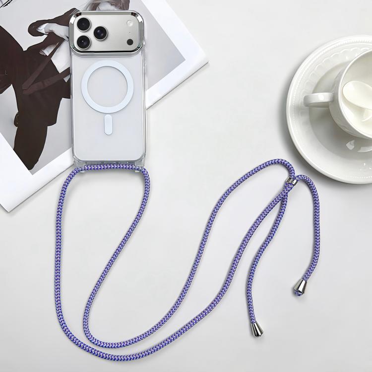 Coque de téléphone MagSafe magnétique en PC + TPU avec cordon, Pour iPhone 17e / 16e, Pour iPhone 17 Pro Max, Pour iPhone 17 Pro, Pour iPhone 17