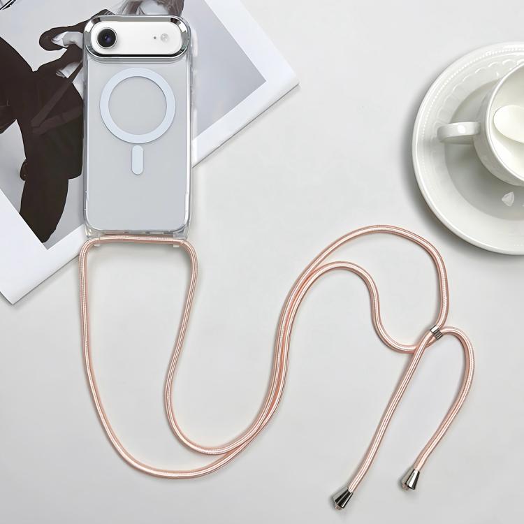Coque de téléphone MagSafe magnétique PC + TPU avec lanière, Pour iPhone Air, Pour iPhone 16 Pro Max, Pour iPhone 16 Pro, Pour iPhone 16 Plus