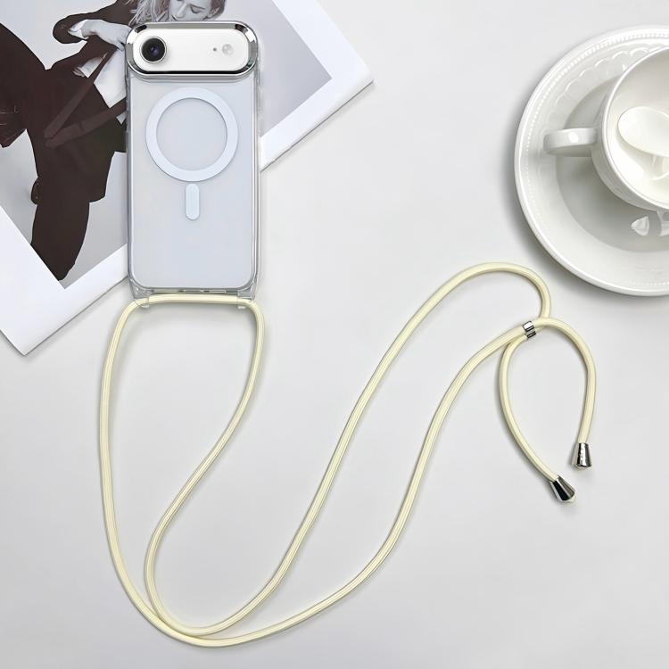 Coque de téléphone MagSafe magnétique PC + TPU avec lanière, Pour iPhone Air, Pour iPhone 16 Pro Max, Pour iPhone 16 Pro, Pour iPhone 16 Plus