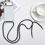 Coque de téléphone MagSafe magnétique PC + TPU avec lanière, Pour iPhone Air, Pour iPhone 16 Pro Max, Pour iPhone 16 Pro, Pour iPhone 16 Plus