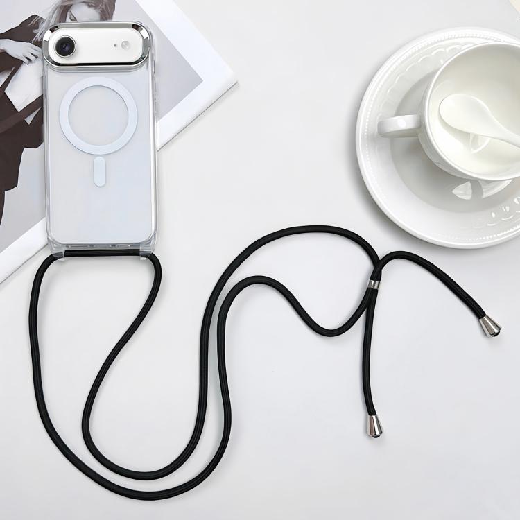 Coque de téléphone MagSafe magnétique PC + TPU avec lanière, Pour iPhone Air, Pour iPhone 16 Pro Max, Pour iPhone 16 Pro, Pour iPhone 16 Plus