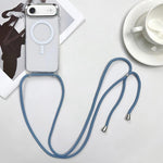 Coque de téléphone MagSafe magnétique PC + TPU avec lanière, Pour iPhone Air, Pour iPhone 16 Pro Max, Pour iPhone 16 Pro, Pour iPhone 16 Plus