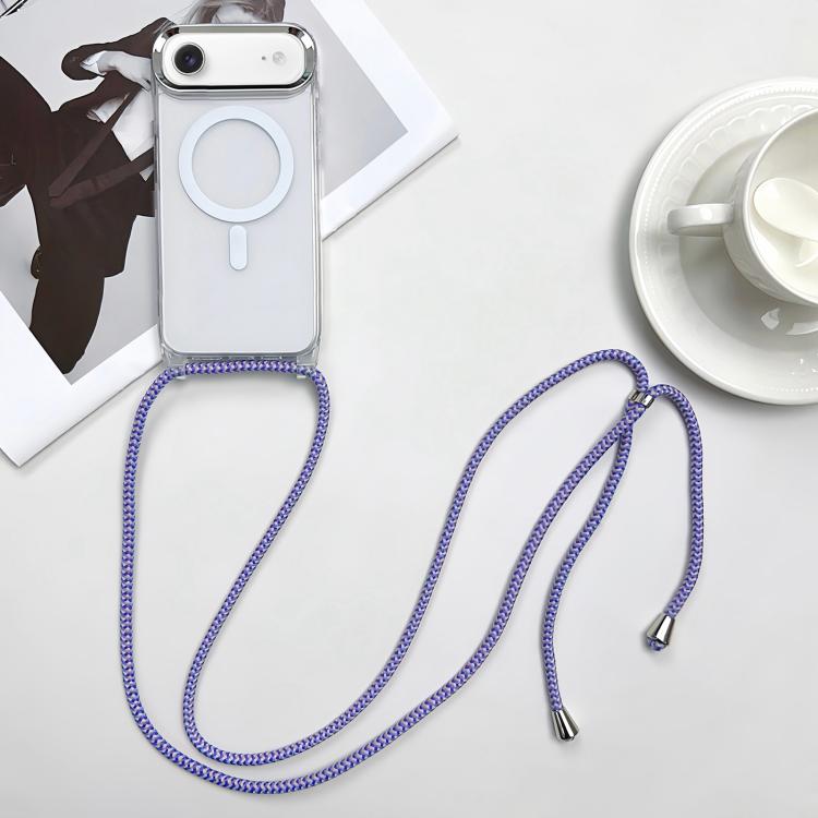 Coque de téléphone MagSafe magnétique PC + TPU avec lanière, Pour iPhone Air, Pour iPhone 16 Pro Max, Pour iPhone 16 Pro, Pour iPhone 16 Plus