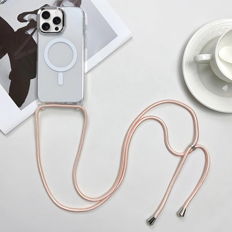 Coque de téléphone MagSafe magnétique PC + TPU avec lanière, Pour iPhone Air, Pour iPhone 16 Pro Max, Pour iPhone 16 Pro, Pour iPhone 16 Plus