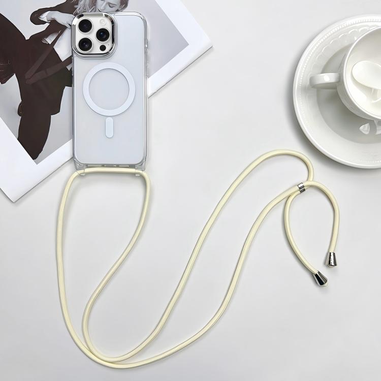 Coque de téléphone MagSafe magnétique PC + TPU avec lanière, Pour iPhone Air, Pour iPhone 16 Pro Max, Pour iPhone 16 Pro, Pour iPhone 16 Plus