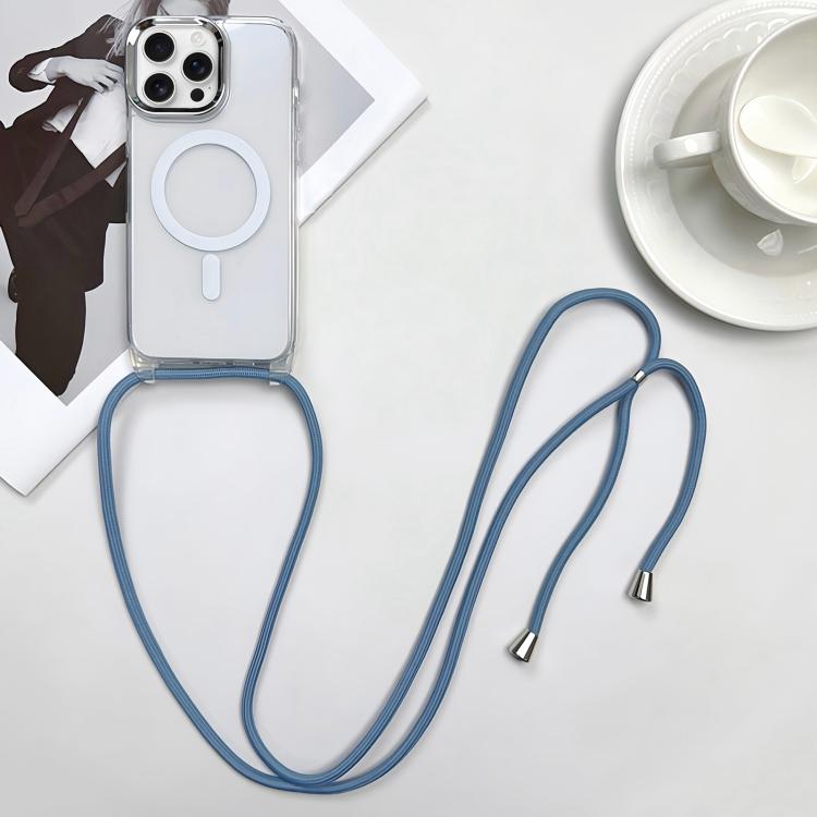 Coque de téléphone MagSafe magnétique PC + TPU avec lanière, Pour iPhone Air, Pour iPhone 16 Pro Max, Pour iPhone 16 Pro, Pour iPhone 16 Plus