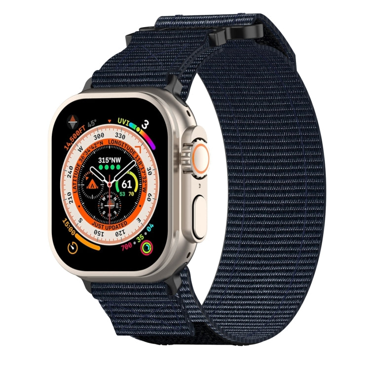 Nylon Hook And Loop Fastener Watch Band, For Apple Watch Series 10 46mm, For Apple Watch Series 10 42mm, For Apple Watch SE 2023 44mm, For Apple Watch SE 2023 40mm, For Apple Watch Ultra 2 49mm, For Apple Watch Series 9 45mm, For Apple Watch Series 9 4...