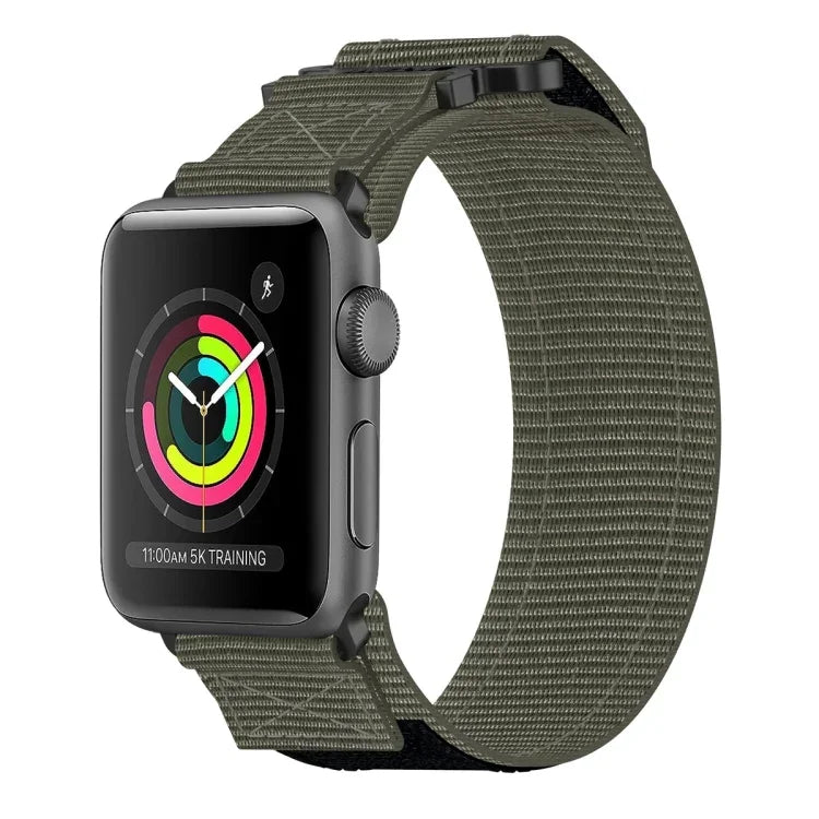 Bracelet de montre auto-agrippant en nylon, pour Apple Watch 38 mm